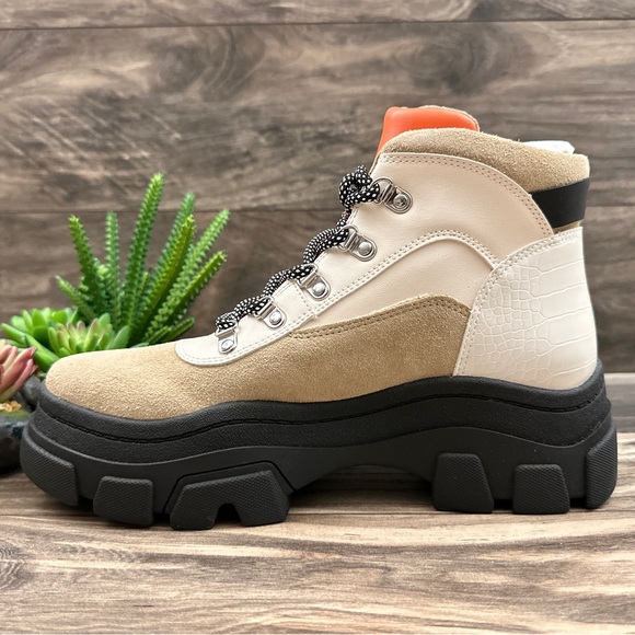 NIB Steve Madden Vermont Leather Platform Hiker Combat Boots 8M - Picture 7 of 11